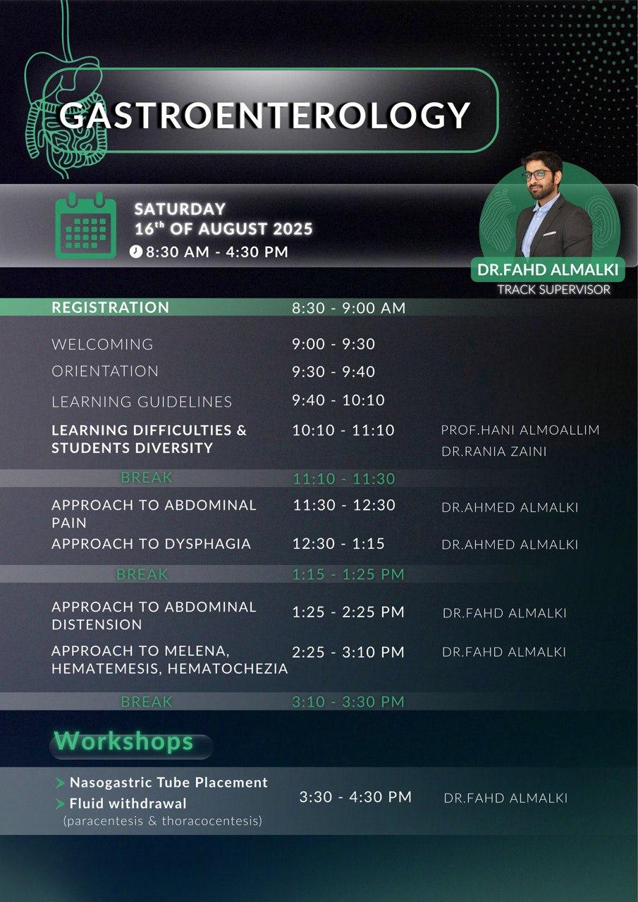 Day 1 - Gastroenterology activities overview